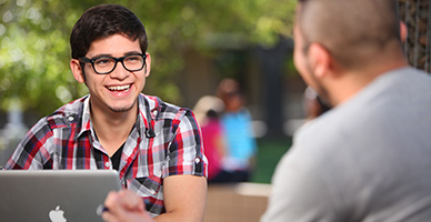 Two students talking