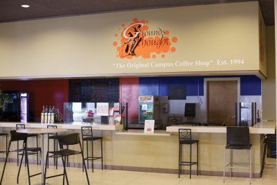 Dining area and coffee shop of Kirk Student Center.